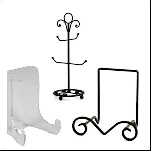 METAL STAND: Wrought Iron Plate Stand BLACK (Max plate size 14