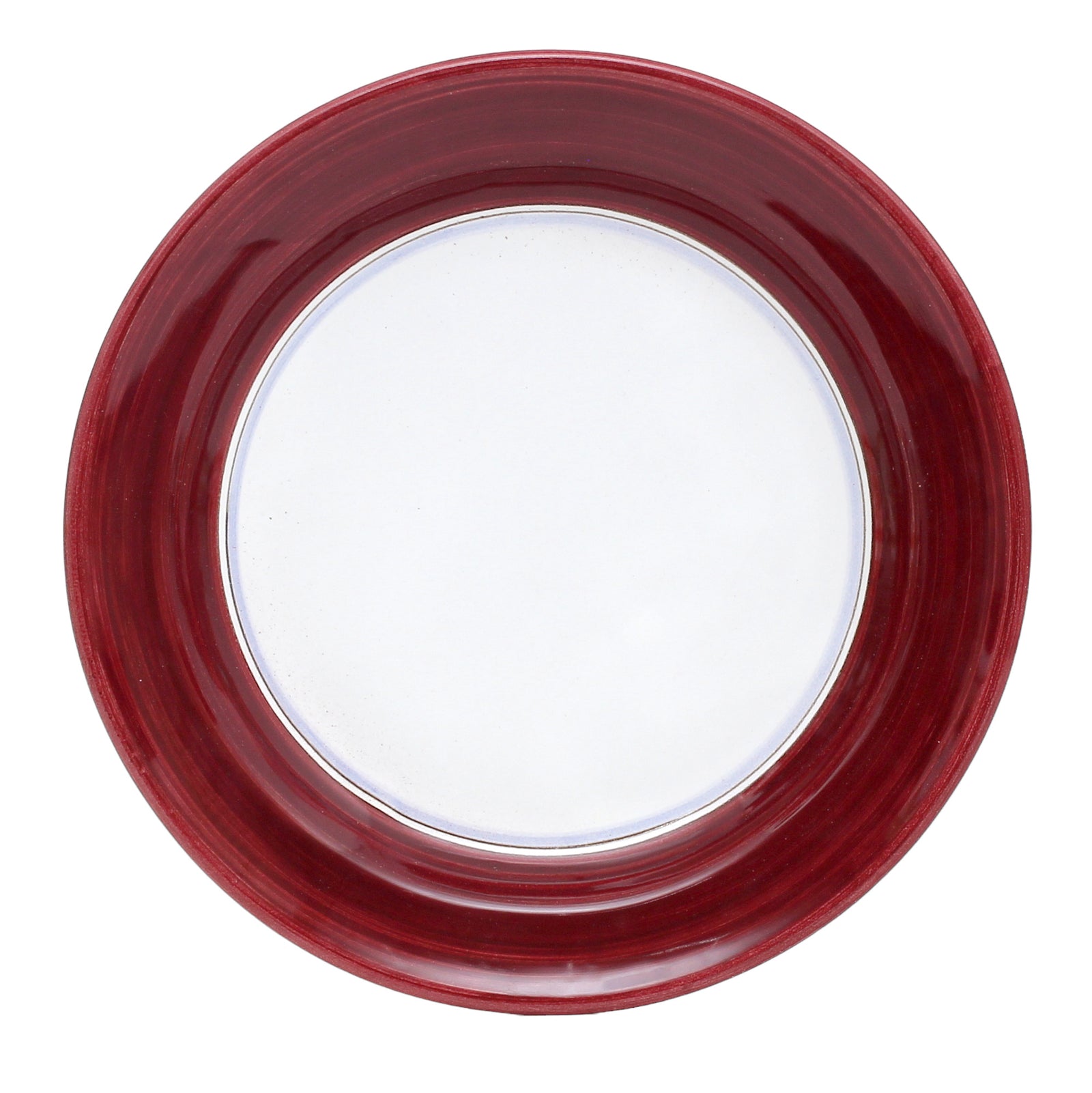 MONOCOLORE: Deruta Hand Painted Charger Buffet Platter BURGUNDY RED