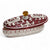 JEWERLY BOX: Authentic Deruta with Murano Knob - Oval DERUTA FONDO ROSSO design