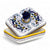 JEWERLY BOX: Authentic Deruta with Murano Knob - Rectangular RICCO DERUTA design