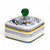 JEWERLY BOX: Authentic Deruta with Murano Knob - Square Shape RICCO DERUTA design