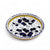 ORVIETO BLUE ROOSTER: Deruta Wine Dipping Bowl/Coaster