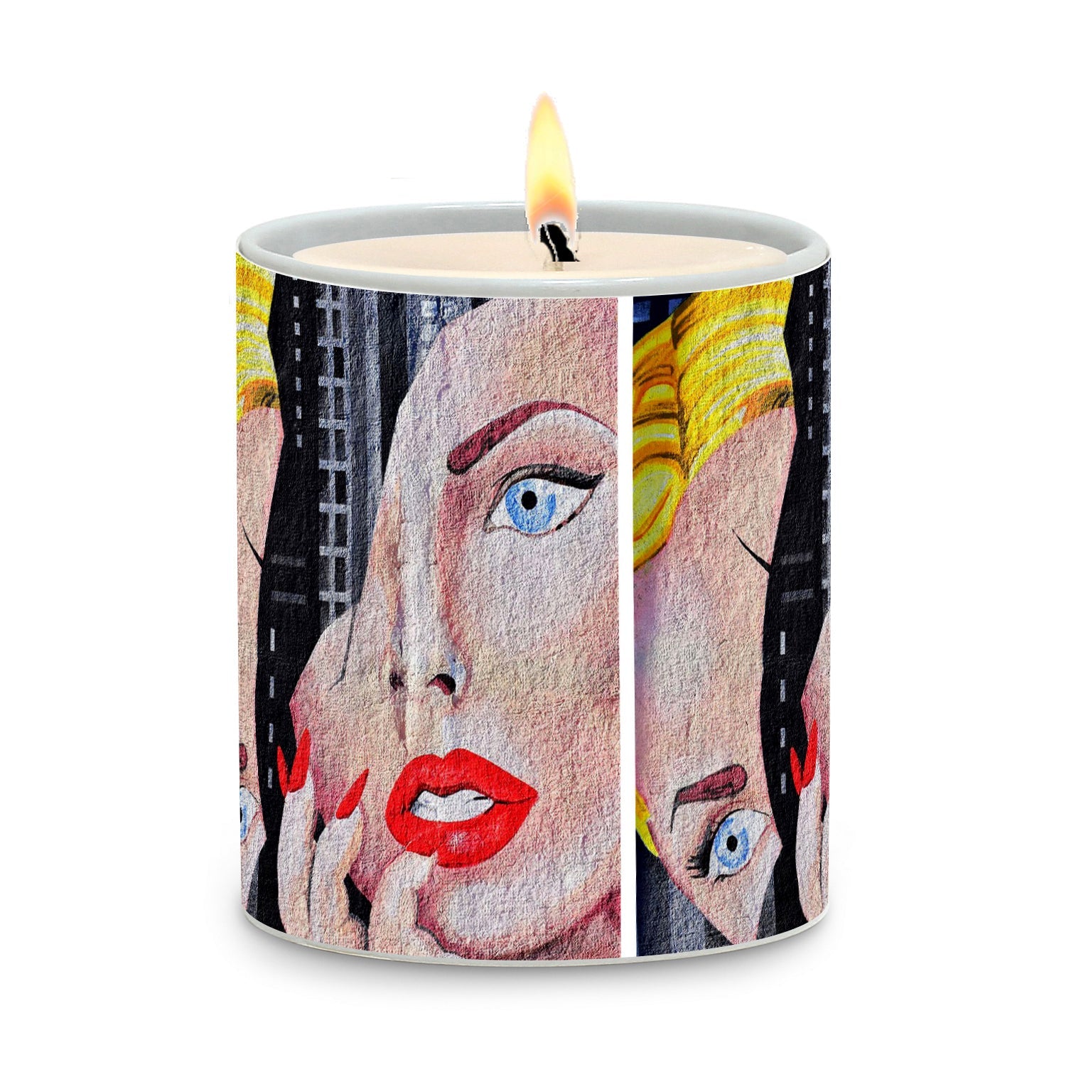 SUBLIMART: Modernism - Porcelain Soy Wax Candle (Design #PIC09)