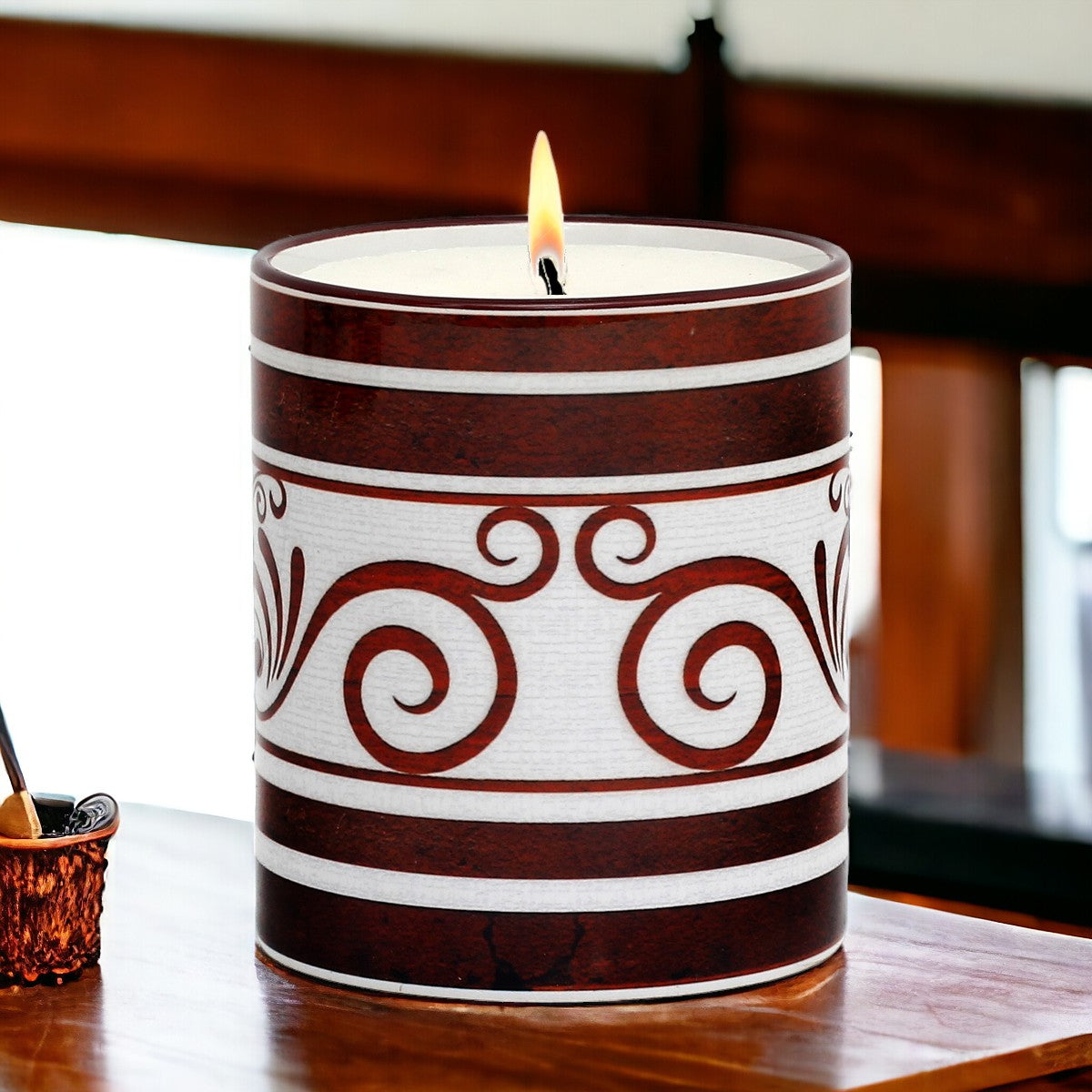 SUBLIMART: Ricco Italia Candle Maroon Design by Mario Bruno (Design 6393)