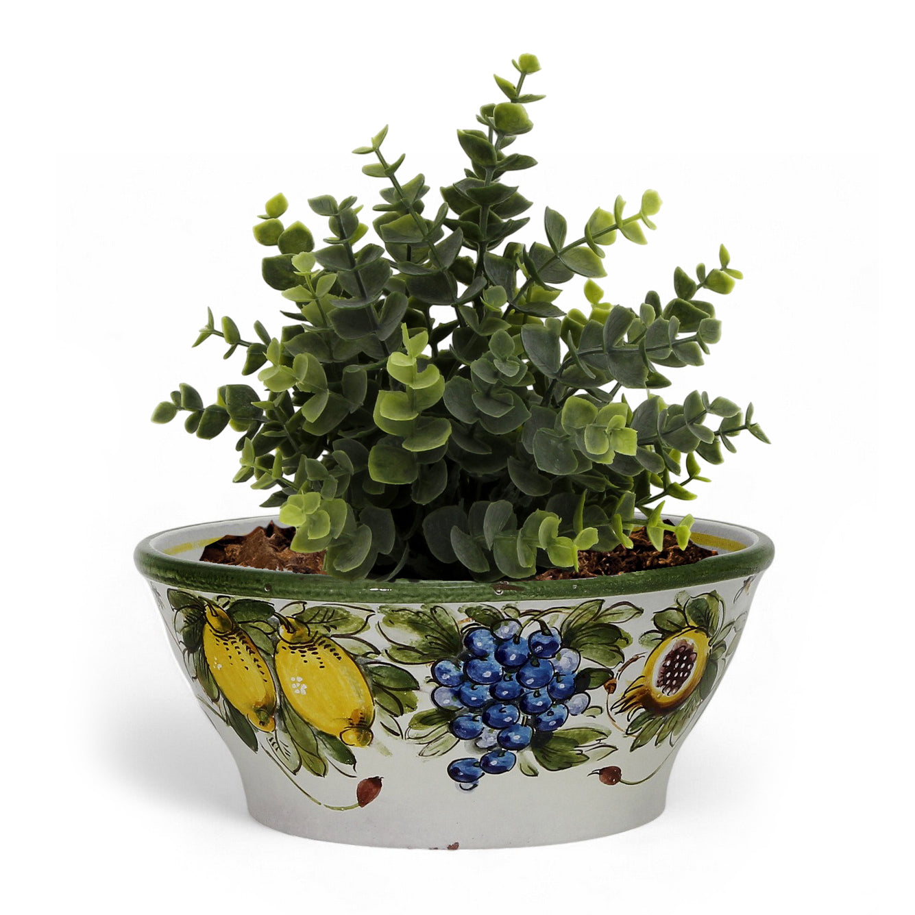 TOSCANA PLANTERS: Large Round Tuscan Lown Bowl Planter 'Ciotolone' - Strong Terracotta indoor/outdoor freeze resistant - LIMONI FONDO MIELE Design