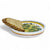 ORVIETO GREEN ROOSTER: Deruta Dipping Bowl/Coaster