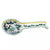 GIFT BOX GOLD LOGO: With authentic Deruta hand painted ceramic - ORVIETO GREEN ROOSTER: Spoon rest