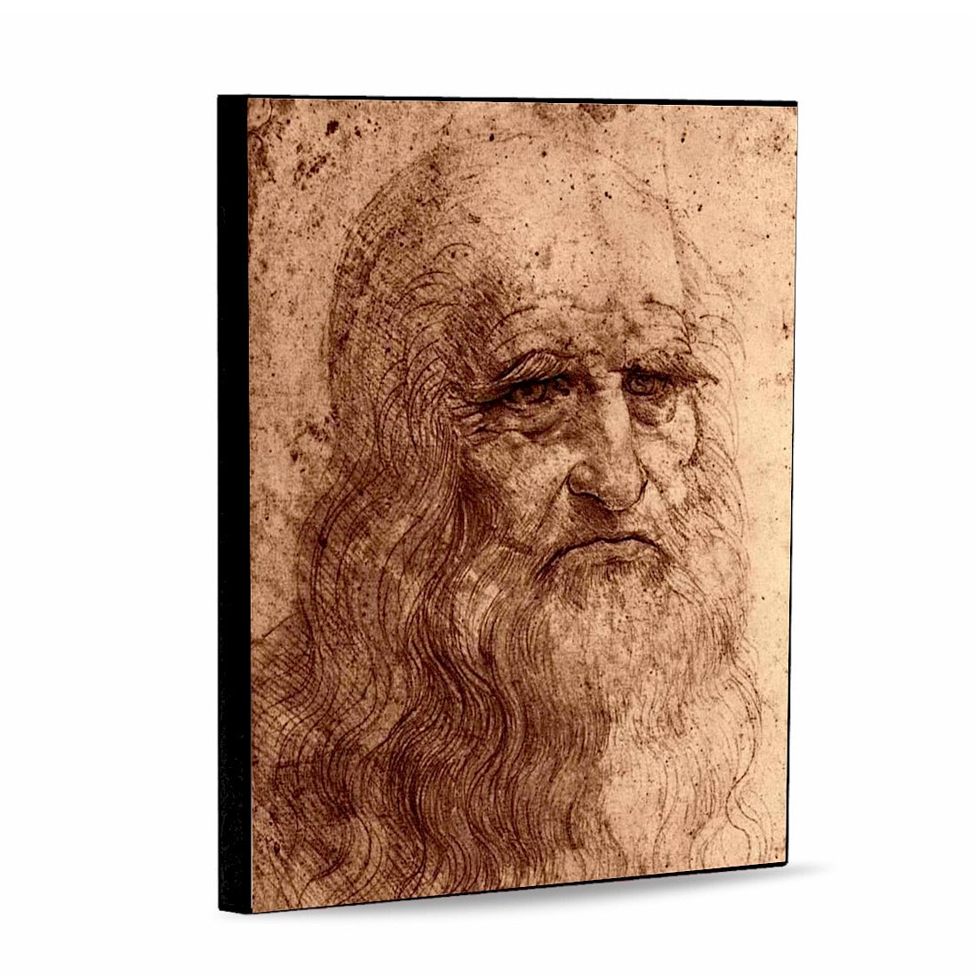 AFFRESCO: Panel Tile - Opera Leonardo's Self-Portrait from circa 1510–13 (8x10)