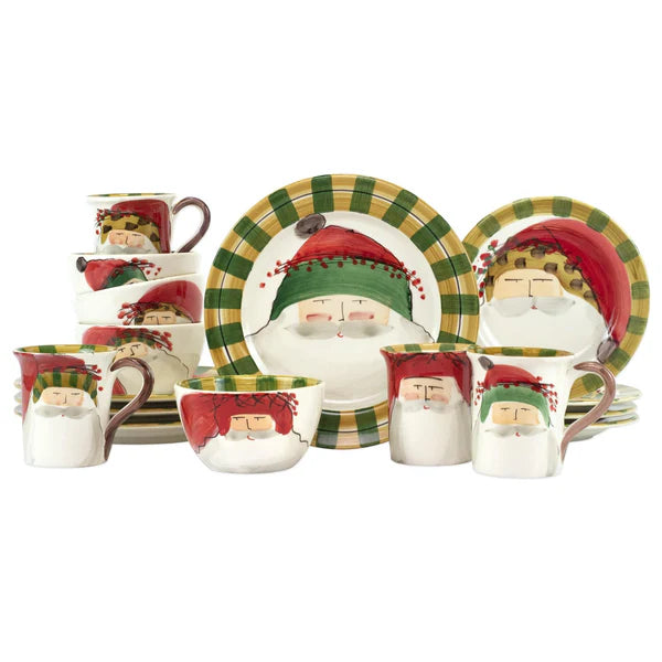 VIETRI: Old St. Nick Assorted Sixteen-Piece Place Setting