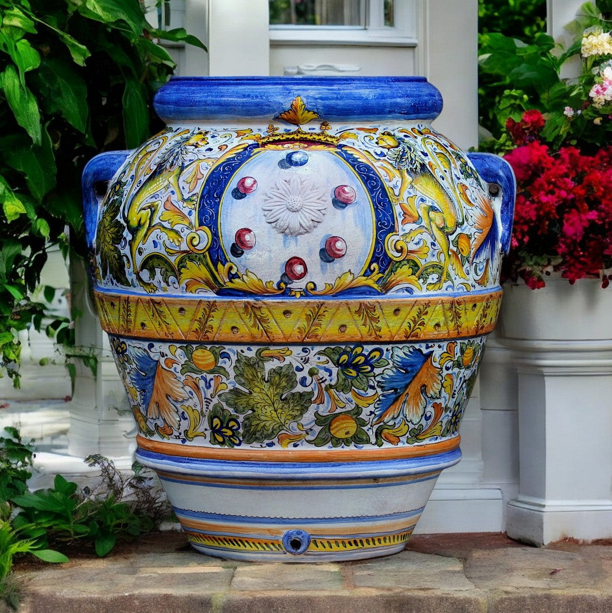 TUSCAN ORCIO URN: Huge One of a kind Tuscan Orcio Urn -  A true masterpiece! CAFFAGIOLO design