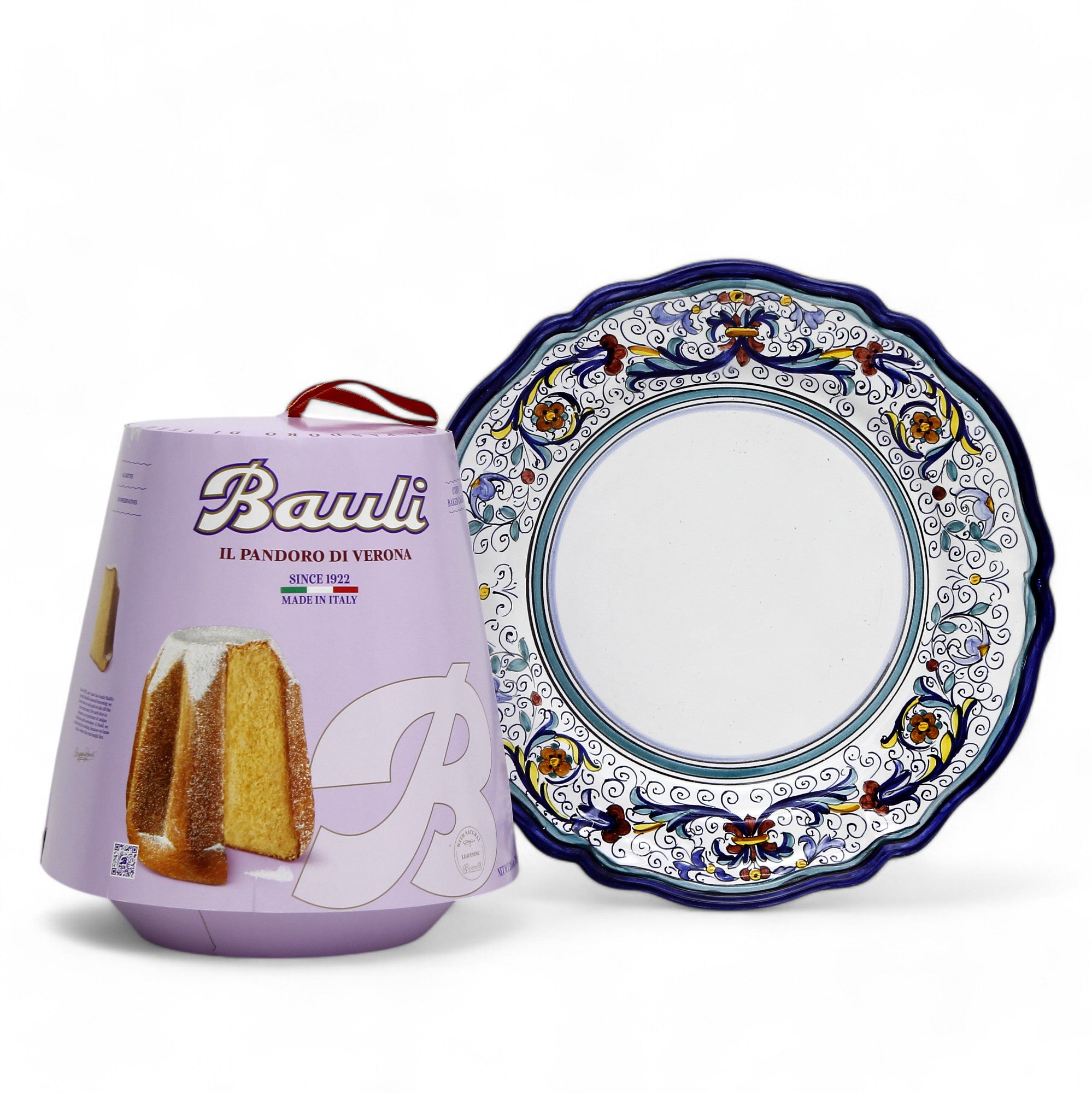 VECCHIA DERUTA: Charger Buffet Platter + Pandoro Bauli Holidays Bundle