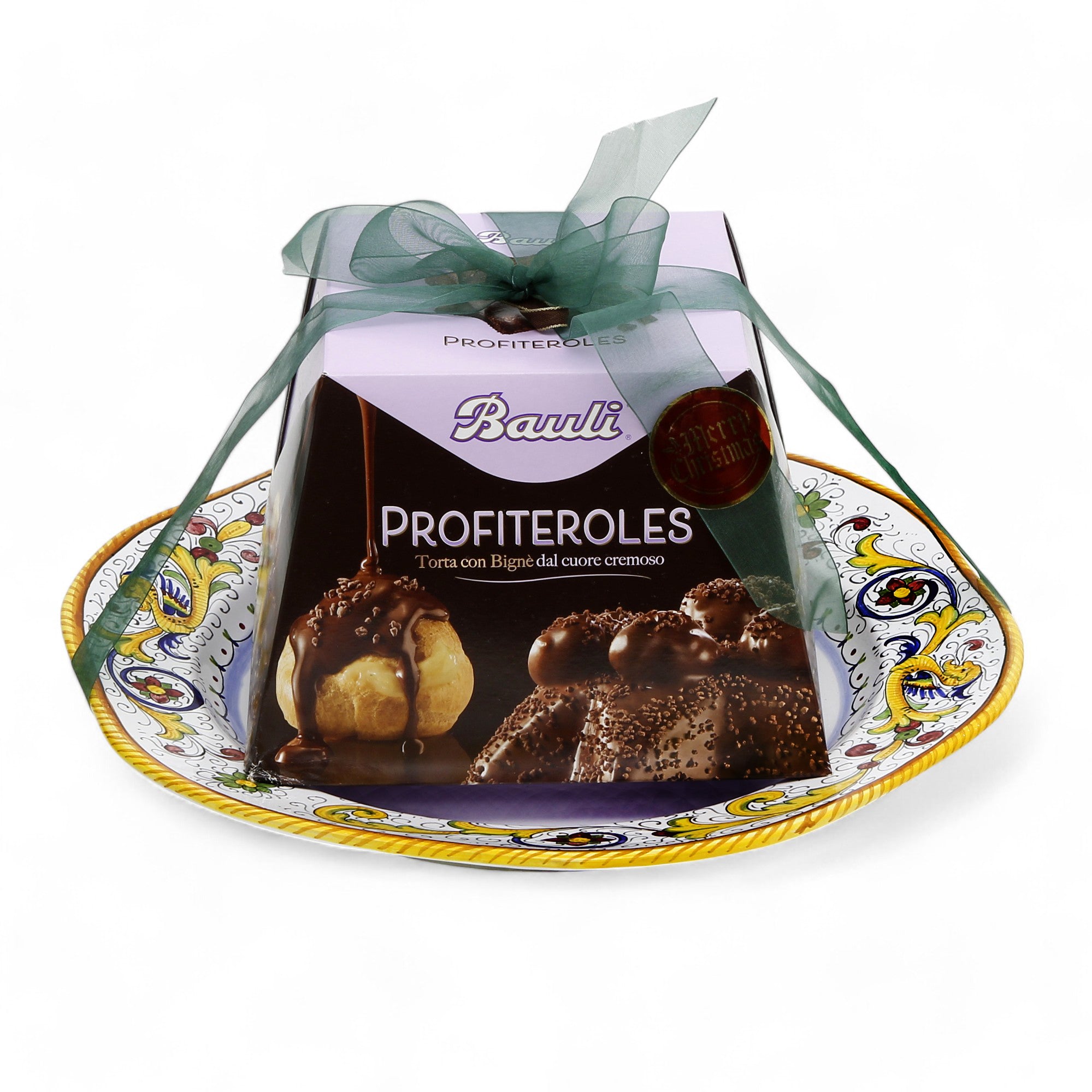 RAFFAELLESCO DELUXE: Hexagonal Platter + PROFITEROLES Bauli Panettone Holidays Bundle