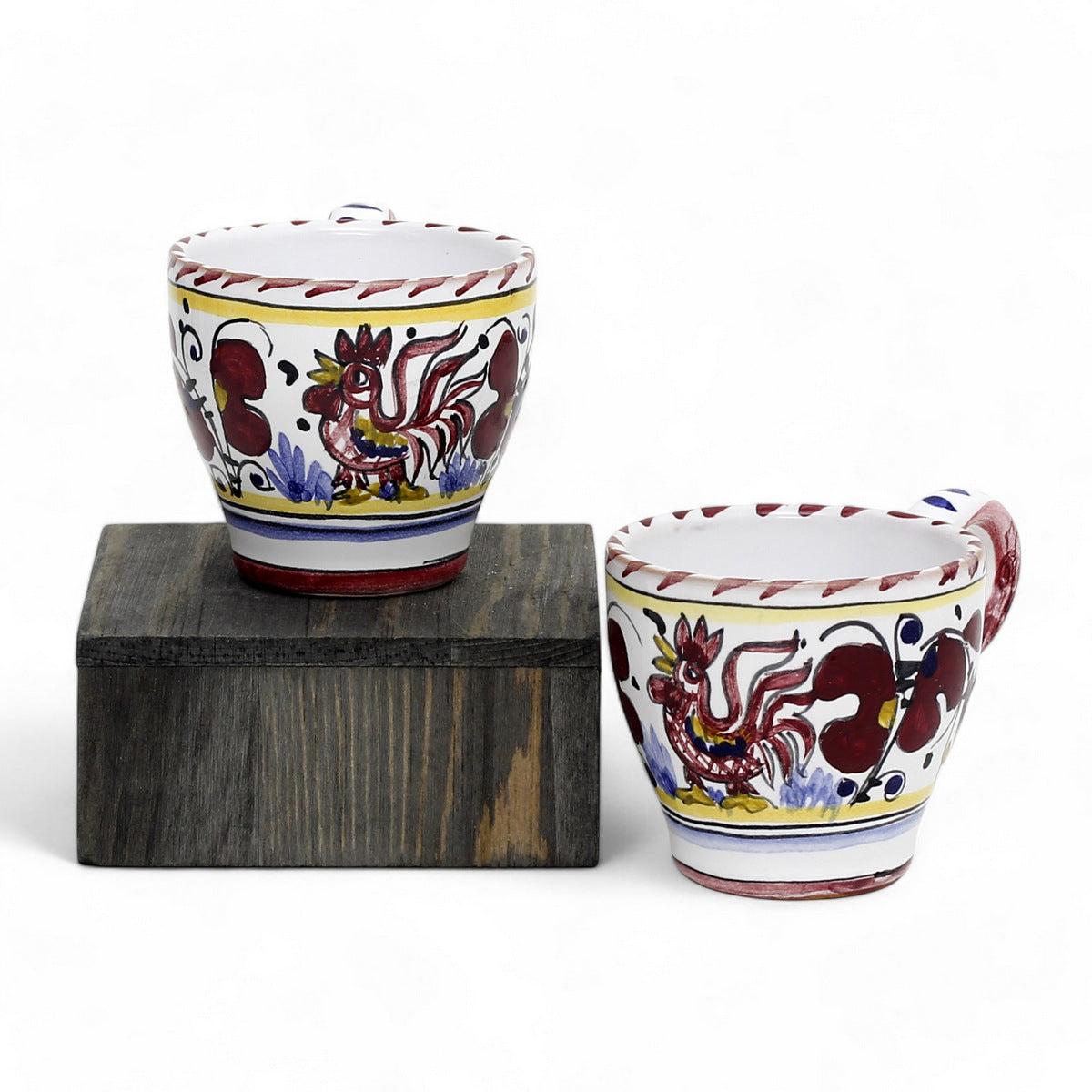 ORVIETO RED ROOSTER: Shaped Espresso Cup (3 Oz)