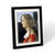 AFFRESCO: Ceramic Tile - Opera "Lady Simonetta Vespucci" portrait by Sandro Botticelli (8x10) - Black Frame