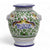 TUSCAN MAJOLICA: Deluxe Arabesco Green Orcio Urn -Birds in Love Design