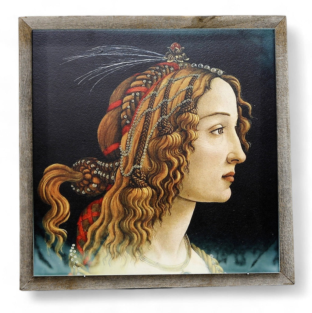 S-M-L-XL Custom high quality Ceramic Women Painting Tile Mural. Primavera Detail By Sandro Botticelli