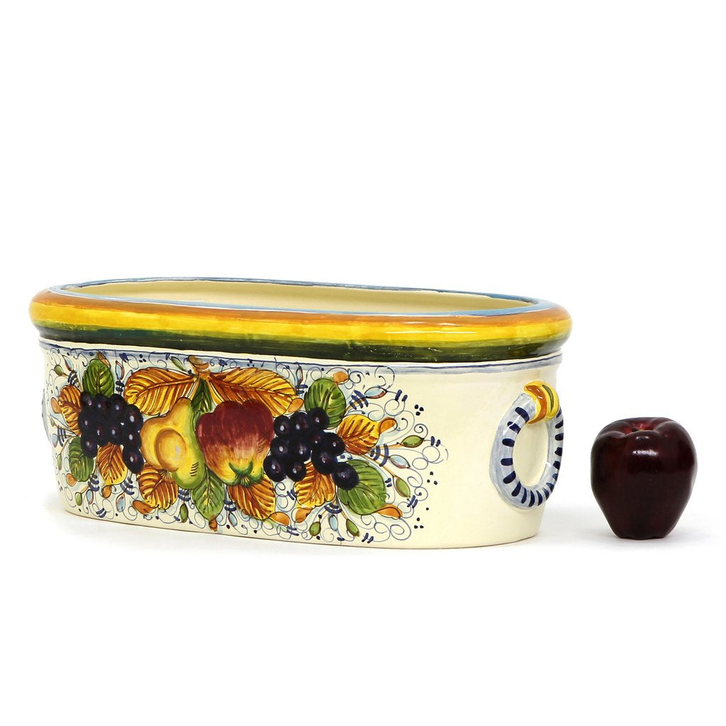 MAJOLICA FRUTTA: Oblong jardiniere cachepot - Artistica.com