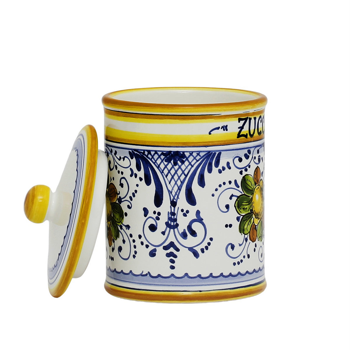 Italian Ceramic Zucchero (Sugar) Canister - Limoncini