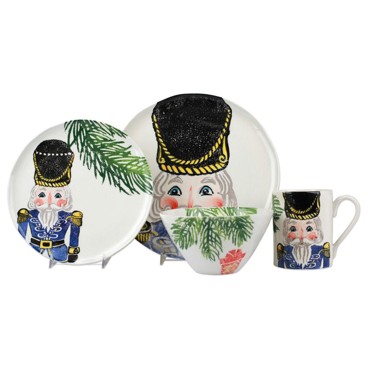 VIETRI: Nutcrackers Blue Four-Piece Place Setting - Artistica.com