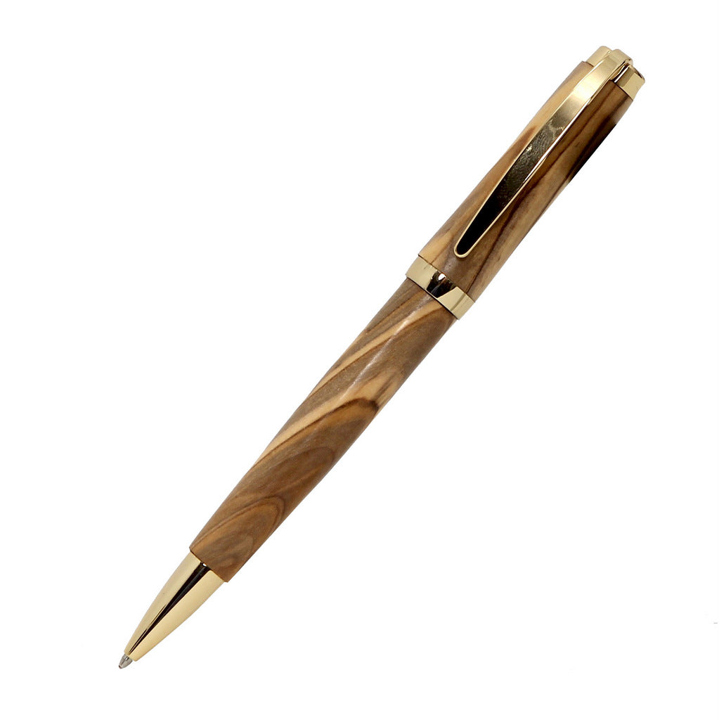 ART-PEN: Handcrafted Luxury Twist Pen - GRADUATE 24 Carats Gold Plated with  Bethlehem Olivewood body