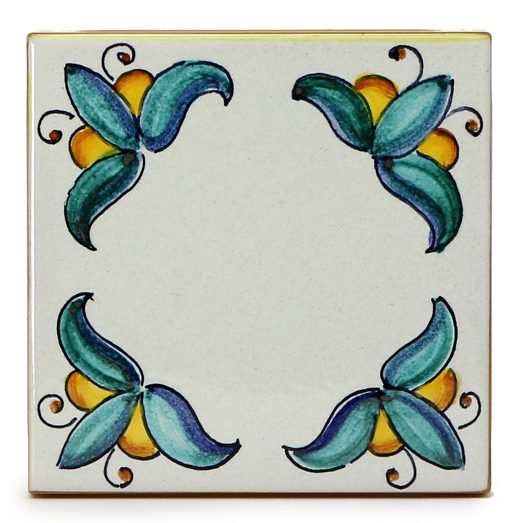 FRANCESCA NICCACCI: Deruta Vario Hand Painted Wall Tile - Artistica.com